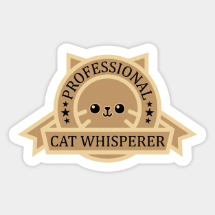 Professional Cat Whisperer Sticker